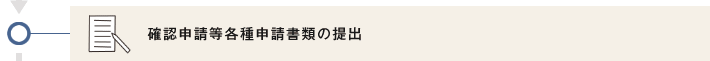 確認申請等各種申請書類の提出